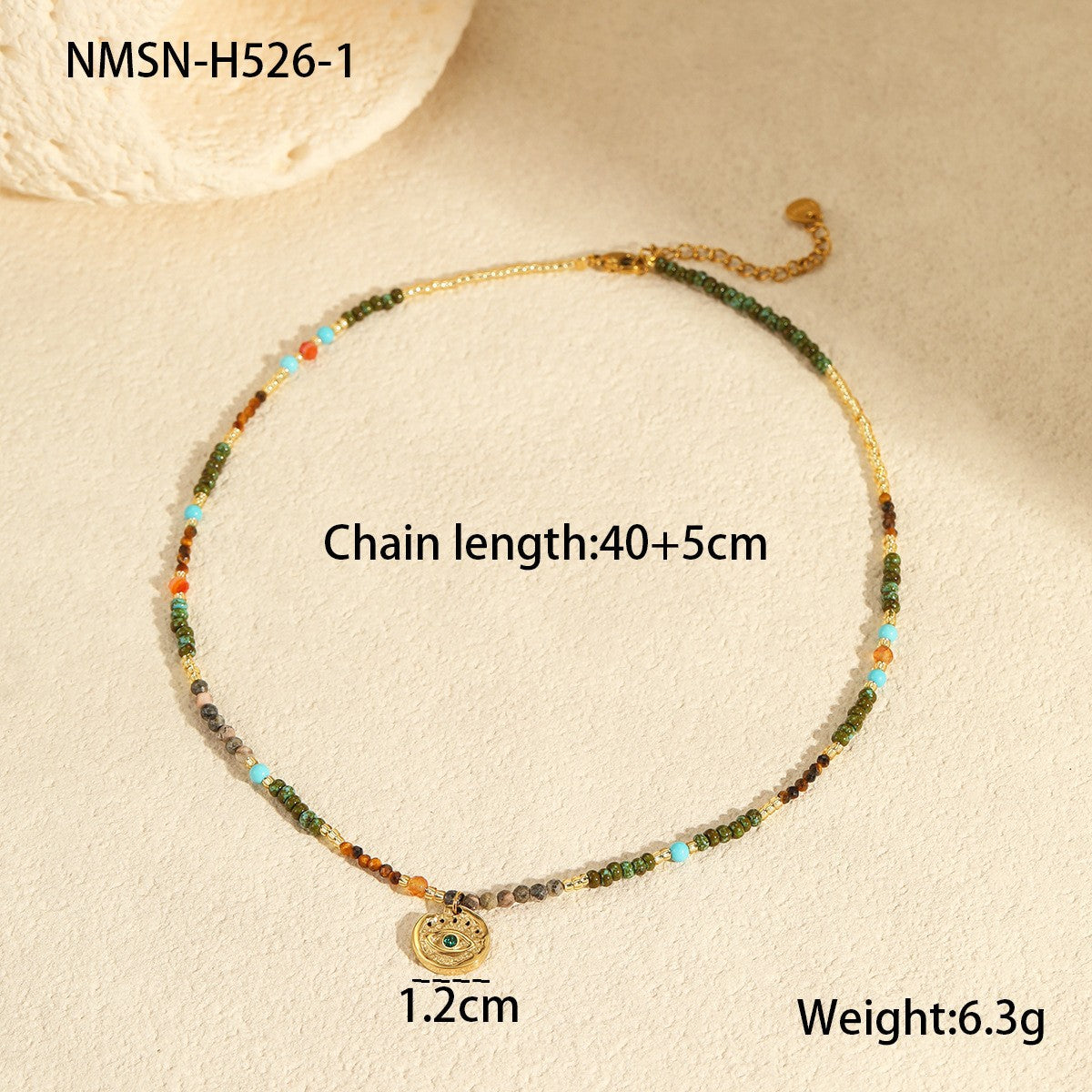 Women's Color Beads Stringed Starfish Suit Summer Necklaces