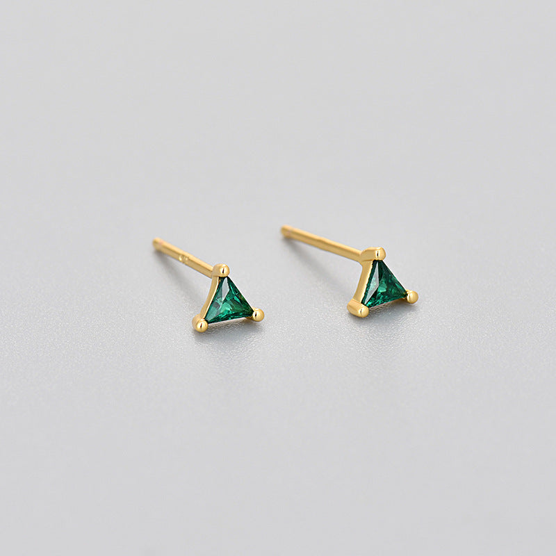 Simple Zircon Triangle For Colorful Geometric Earrings