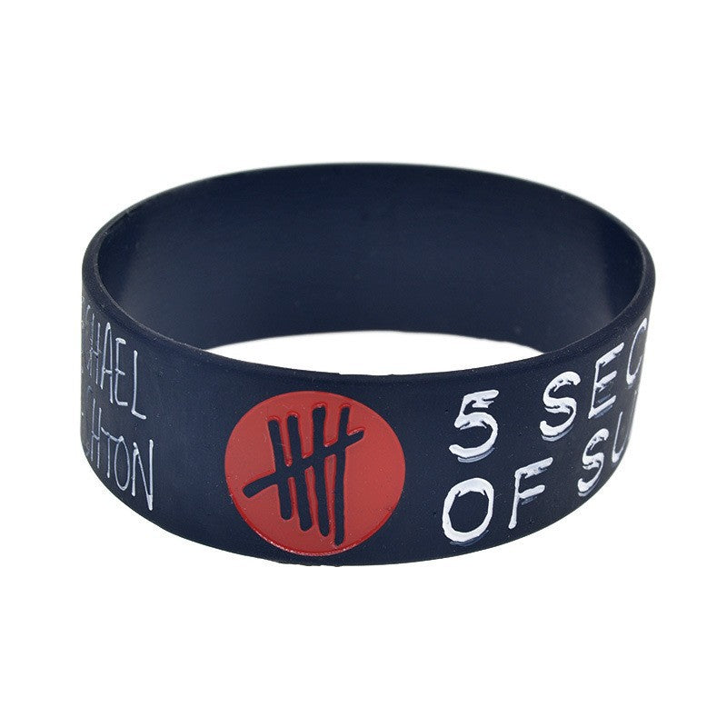Silicone Fashion Music Hand Strap Trendy Hip Hop Bracelet