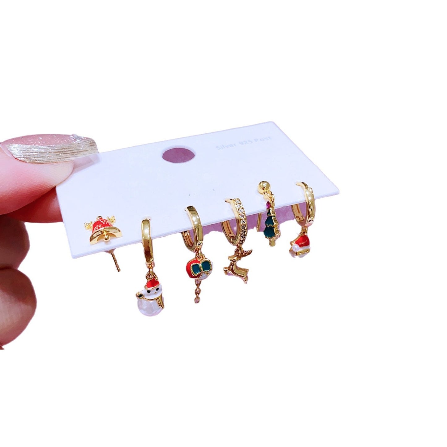 Christmas Series Ear Copper Plated Gold Earrings