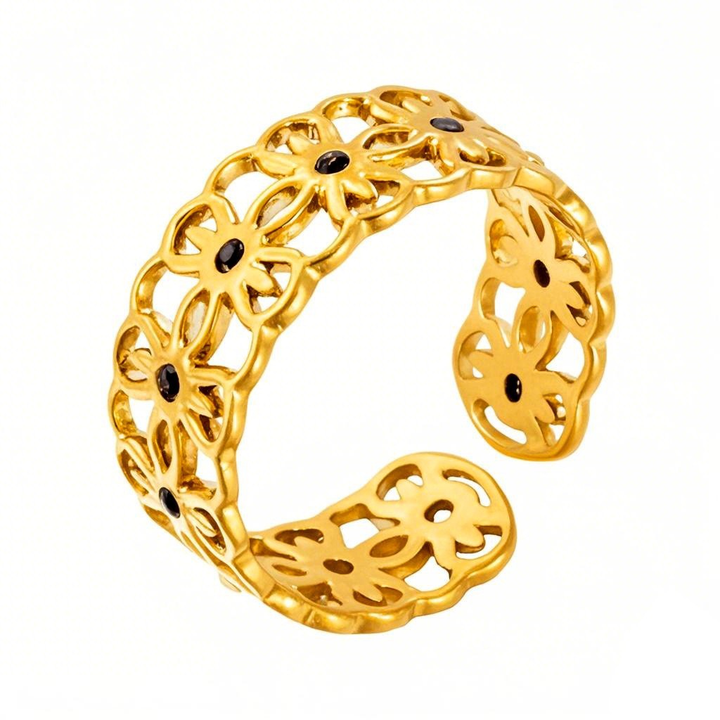 Stainless Steel Irregular Line Love Heart-shaped High-grade Ring