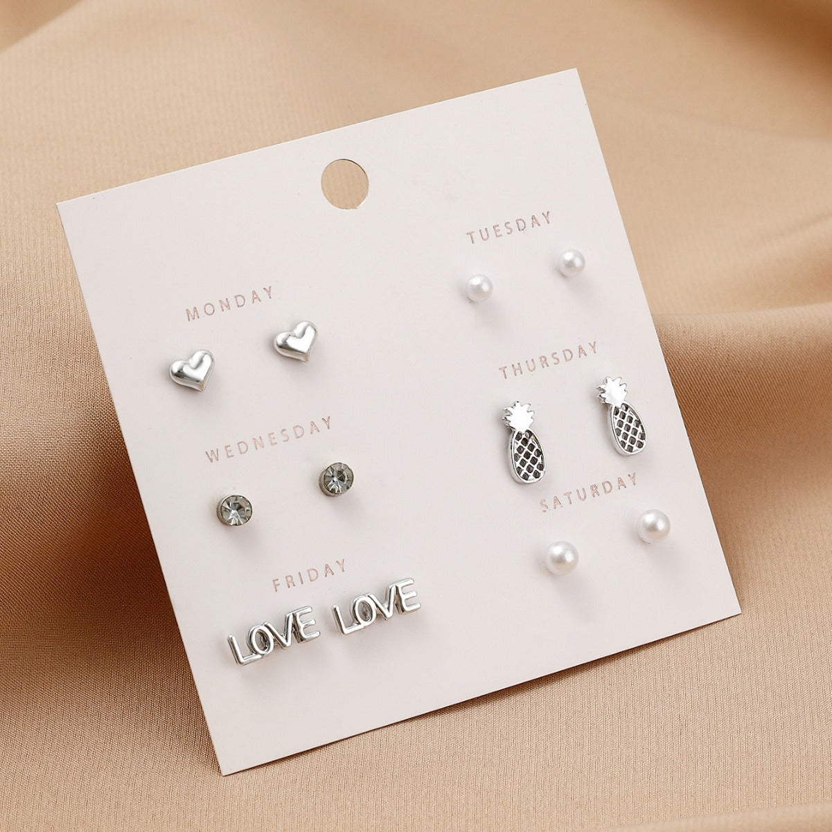 Women's One Week Combination Light Luxury High-grade Earrings