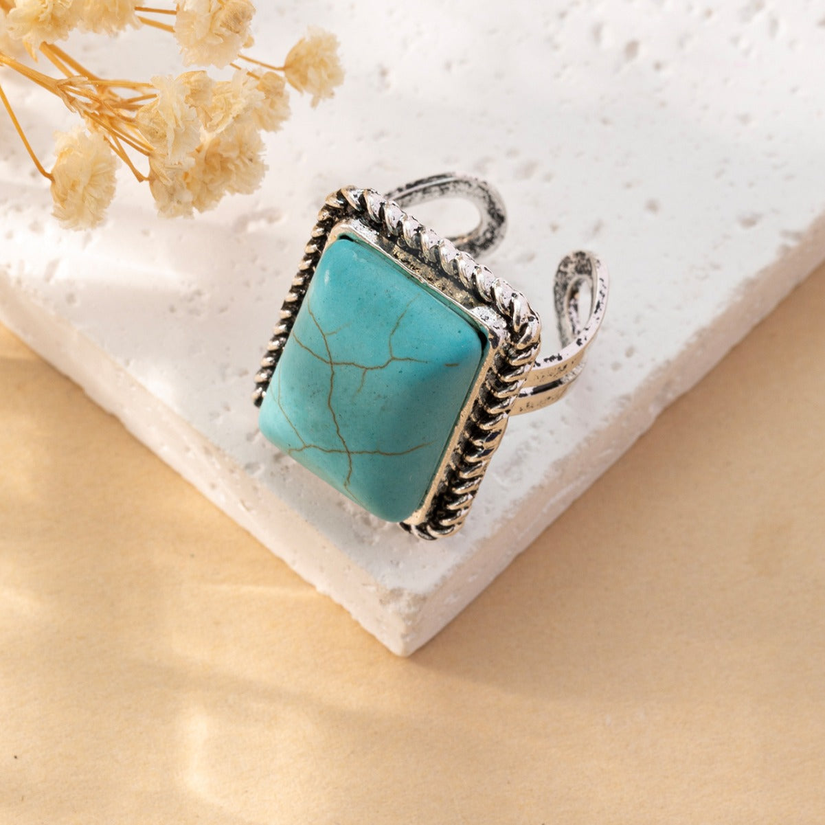 Women's Bohemian Retro Personalized Turquoise Fashion Rings