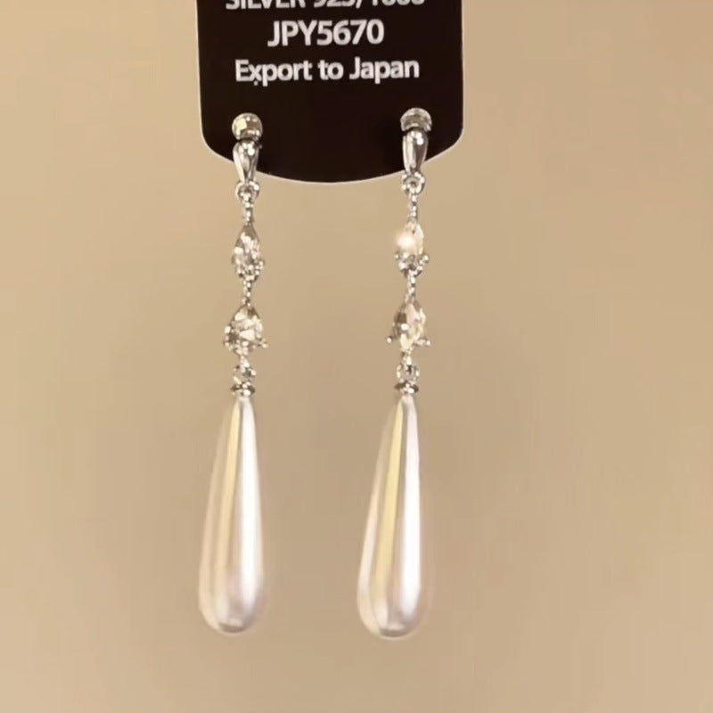 Court Retro Imitation Glaze Color Diamond Stud Earrings