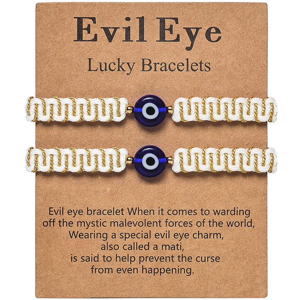 Handmade Woven Devil's Eye Jade Thread Fashion Unisex Bracelet