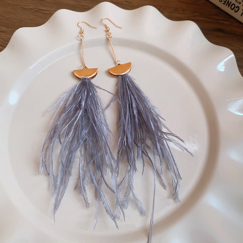 Cheese Pleated Fashionable Casual Style Ear Hook Earrings