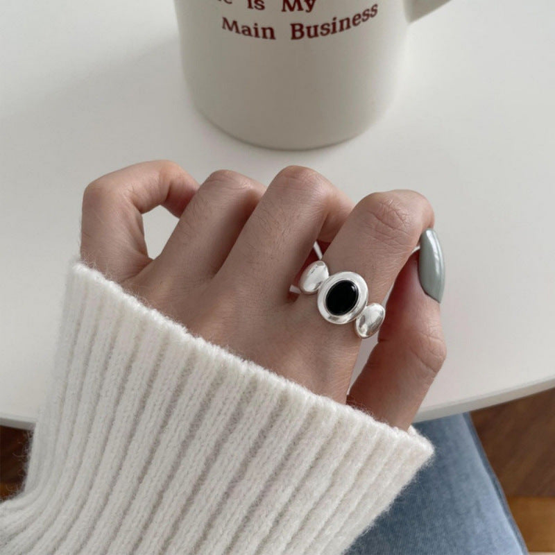 Women's Sier Simple Light Luxury High-grade Index Finger Open Rings