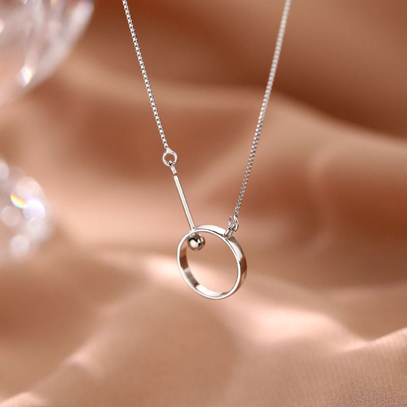 Women's Circle Geometry For Affordable Luxury Fashion Minimalist Style Niche Necklace