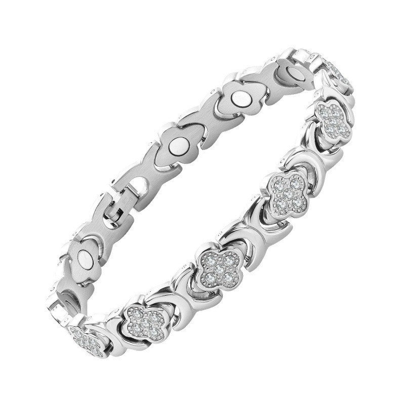Women's Luxury Fashion Diamond Single Row Four Bracelet
