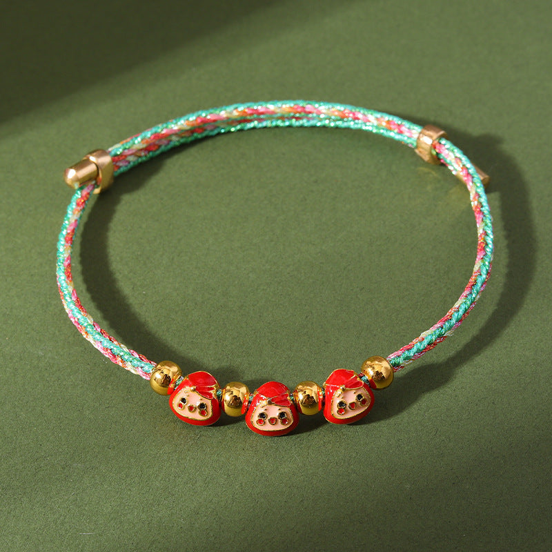 Festival Colorful Rope Ethnic Style Hand-woven Adult Small Sachet Carrying Bracelet
