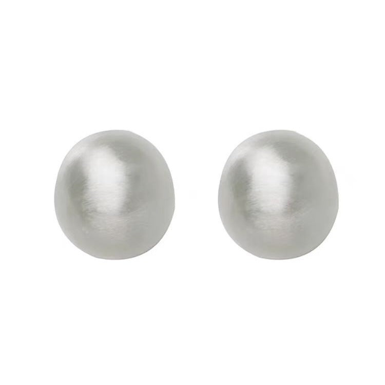 Women's High-grade Brushed Semicircle Arc Metal For Earrings