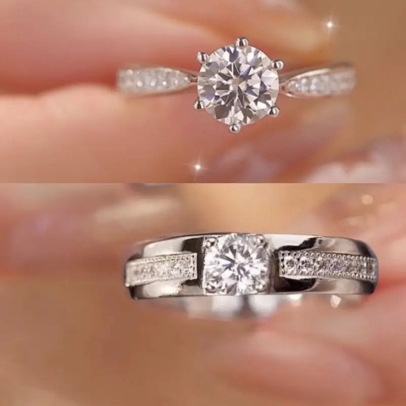 Couple Wedding Simulation Diamond Live Mouth Proposal Fake Rings