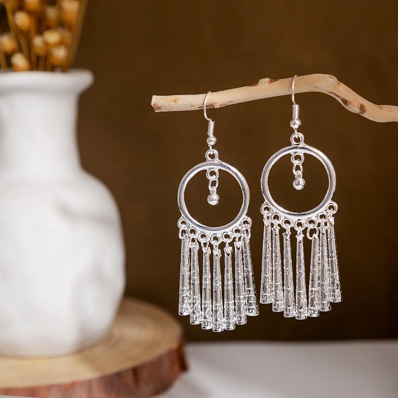 Miao Sier Personality Hollow Out Leaf-shaped Fashion Earrings