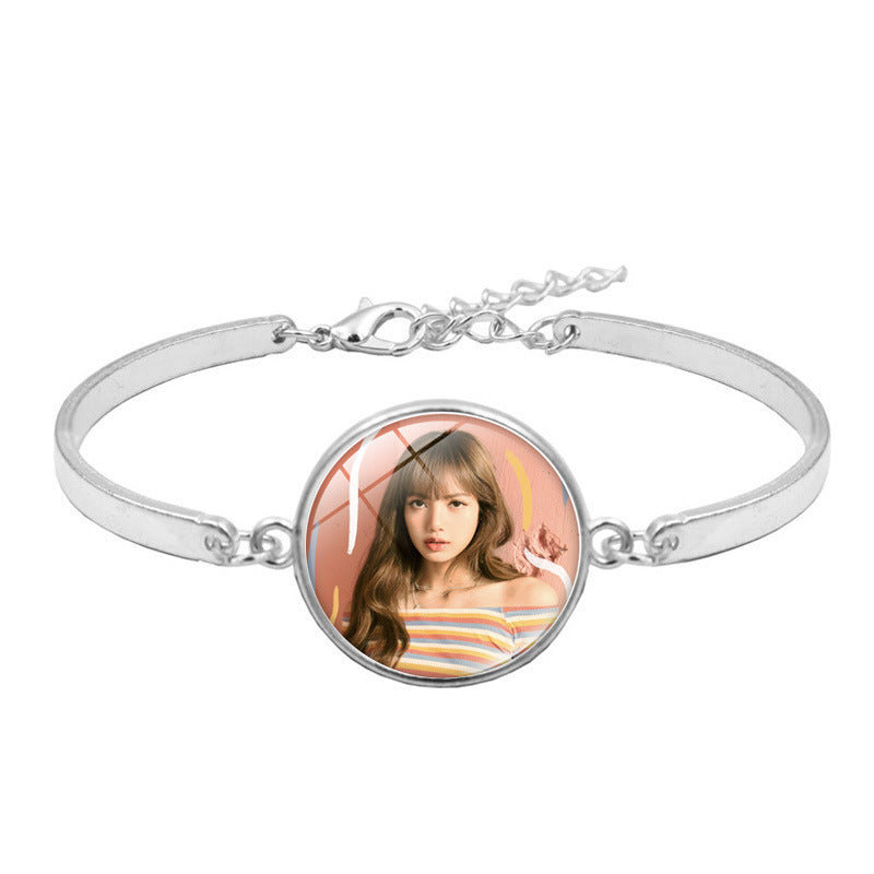 Female Star Combination Peripheral Pink Black Birthday Bracelet