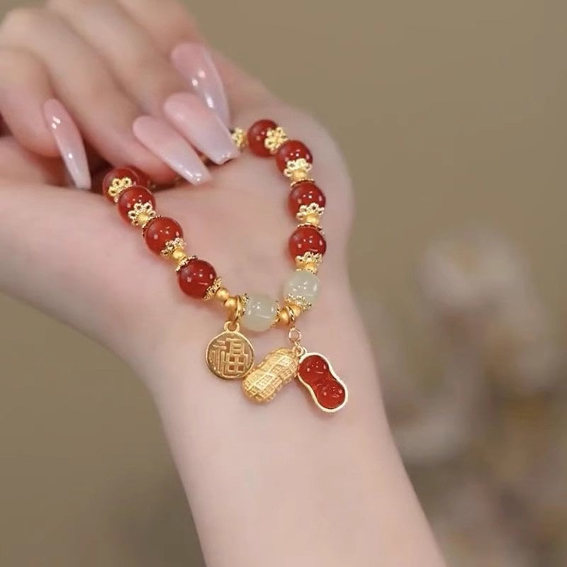 Ancient Style Blessing Card Fu Lu Design Elegance Bracelet