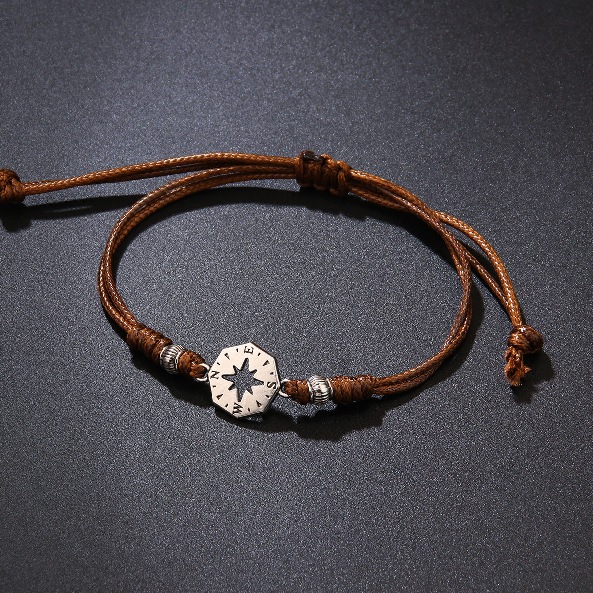 Lettering Five-pointed Star Personality Handmade Woven Pattern Carrying Bracelet