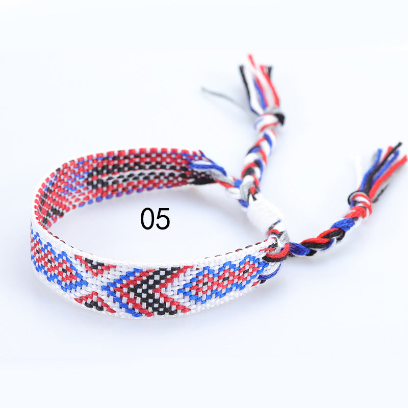 Nepal Ethnic Style Woven Colorful Tassel Lucky Friendship Bracelets