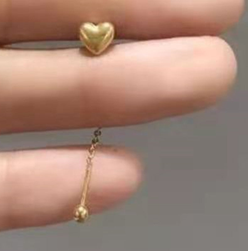 Titanium Steel Clover Crown Heart Shaped Classic Style Smiley Face Earrings
