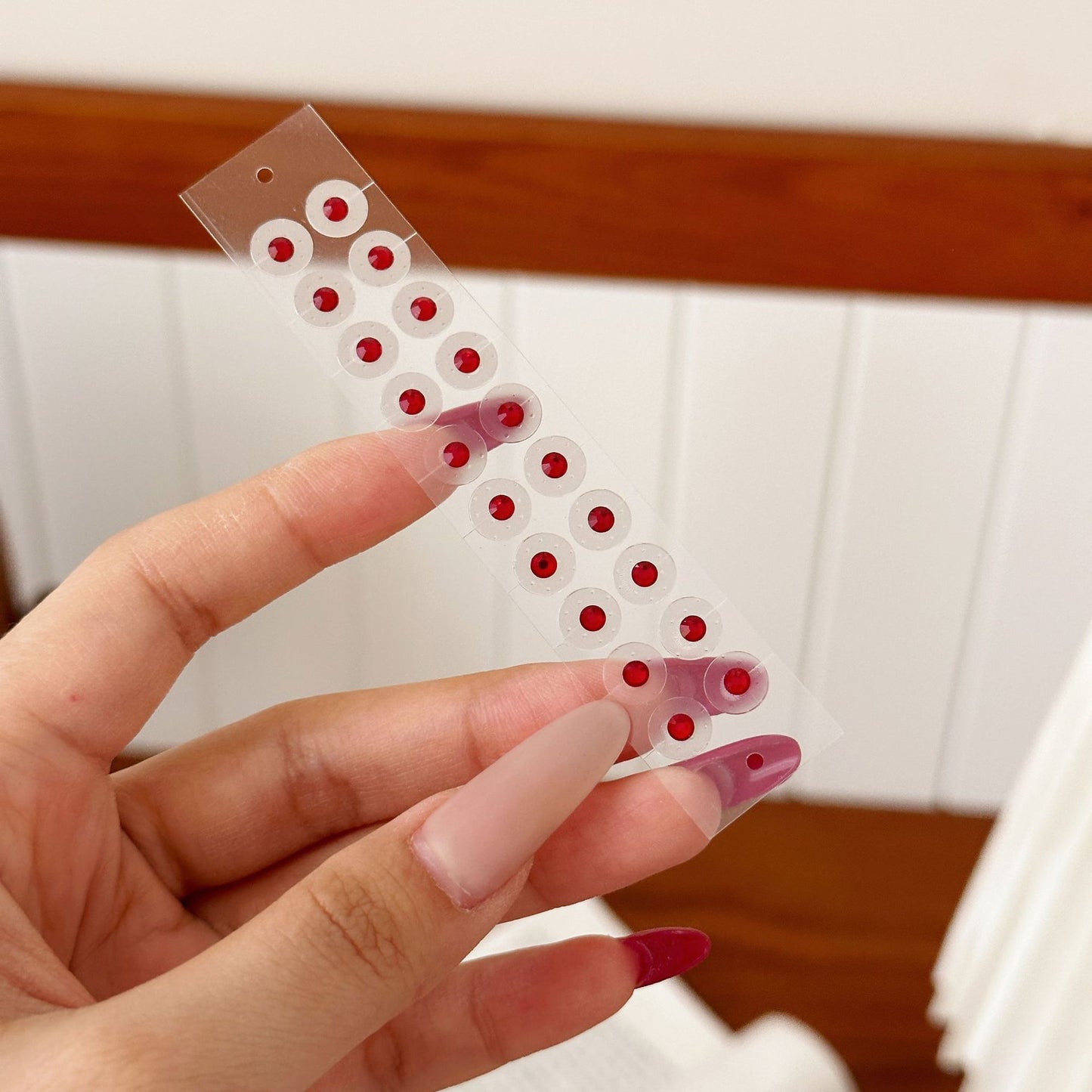 Fashion Auricular Point Sticker Crystal Ear Patch Bead Massage Stress Earrings