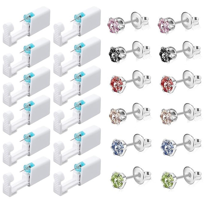 Automatic Second Generation Ear Piercing Gun Eye Stainless Steel Get Stud Earrings