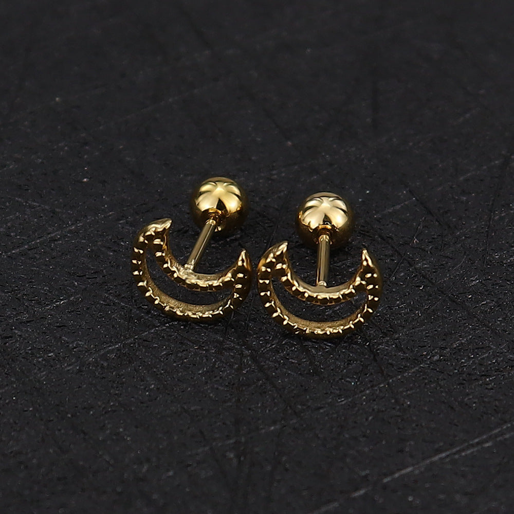 Stainless Steel Ear Bone Nail Mini Piercing Screw Rings