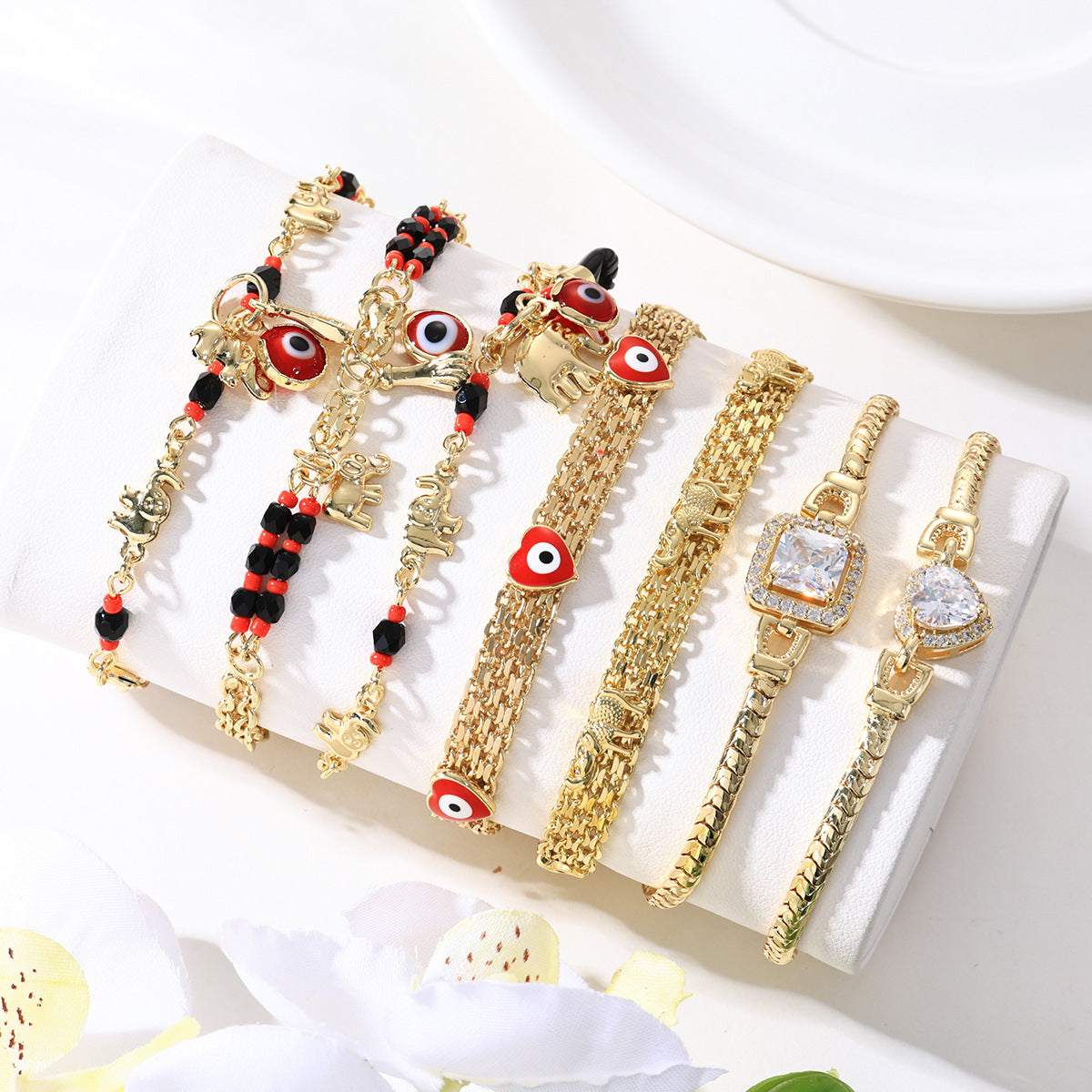 Bohemian Devil's Eye Elephant Female Cartoon Fun Vacation Bracelets
