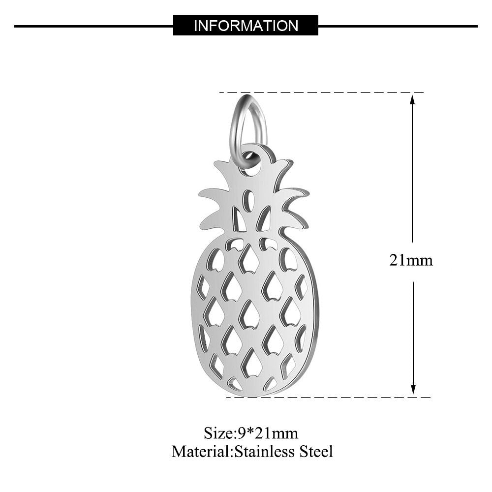 Steel Ornament Map Pineapple Gear Feather Bear Pendants