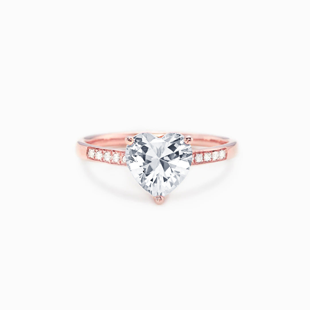 Heart In Sterling Sier Female Peach Rings