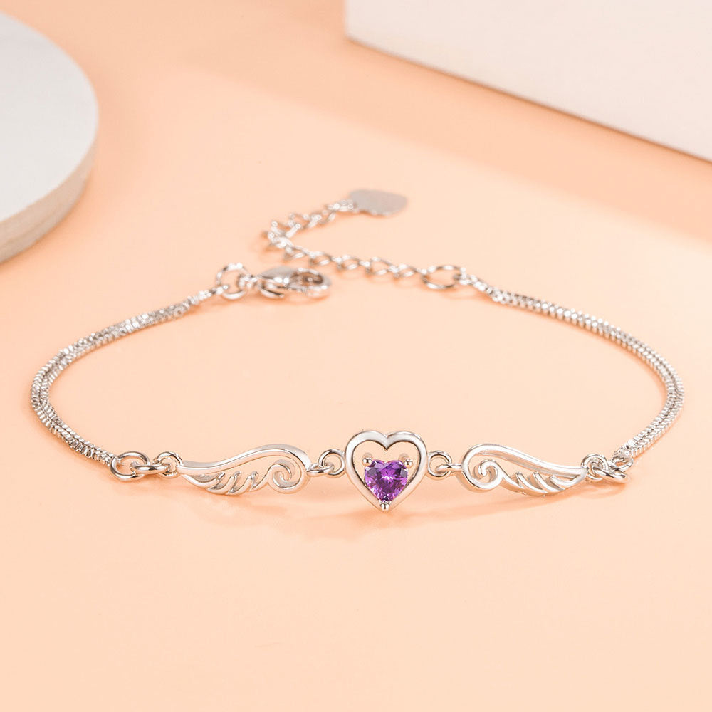 Lovers Personalized Female Elegant Cute Lady Wings Heart-shaped Bracelet