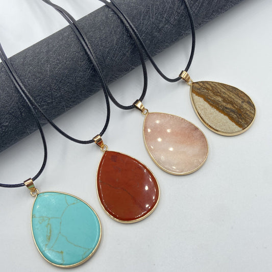 Crystal Jade Water Drop Flash Exquisite Pendants