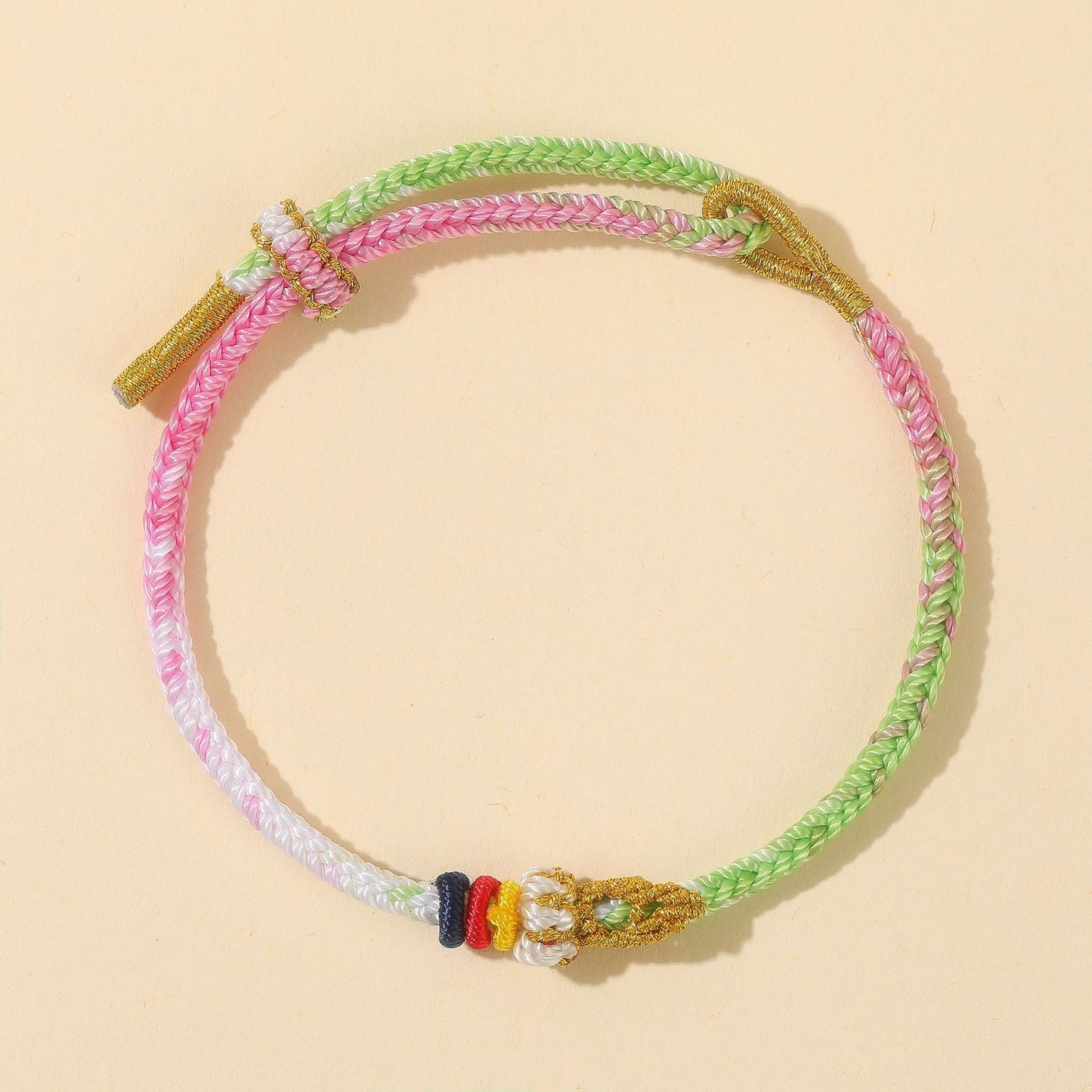 Women's & Men's Seven Braid Rope Gold List Title Knot Pass Every Exam Bracelet
