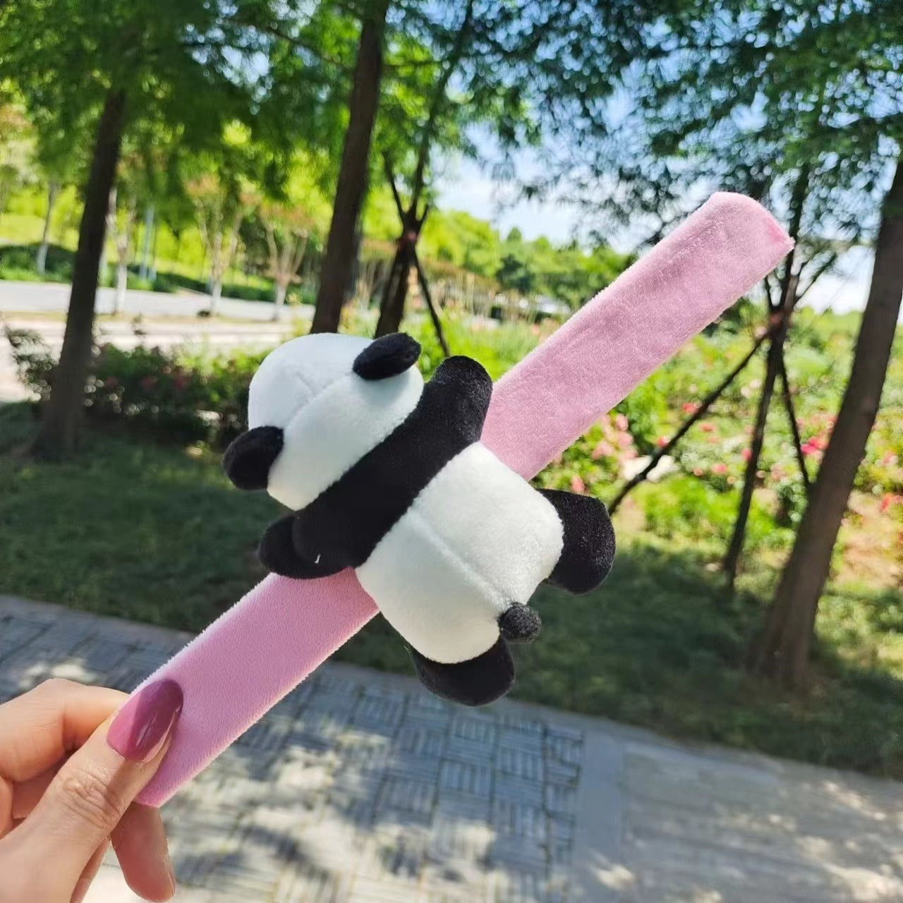 Children's Cute Panda Doll Toy Flower Color Cartoon Lesser Rings
