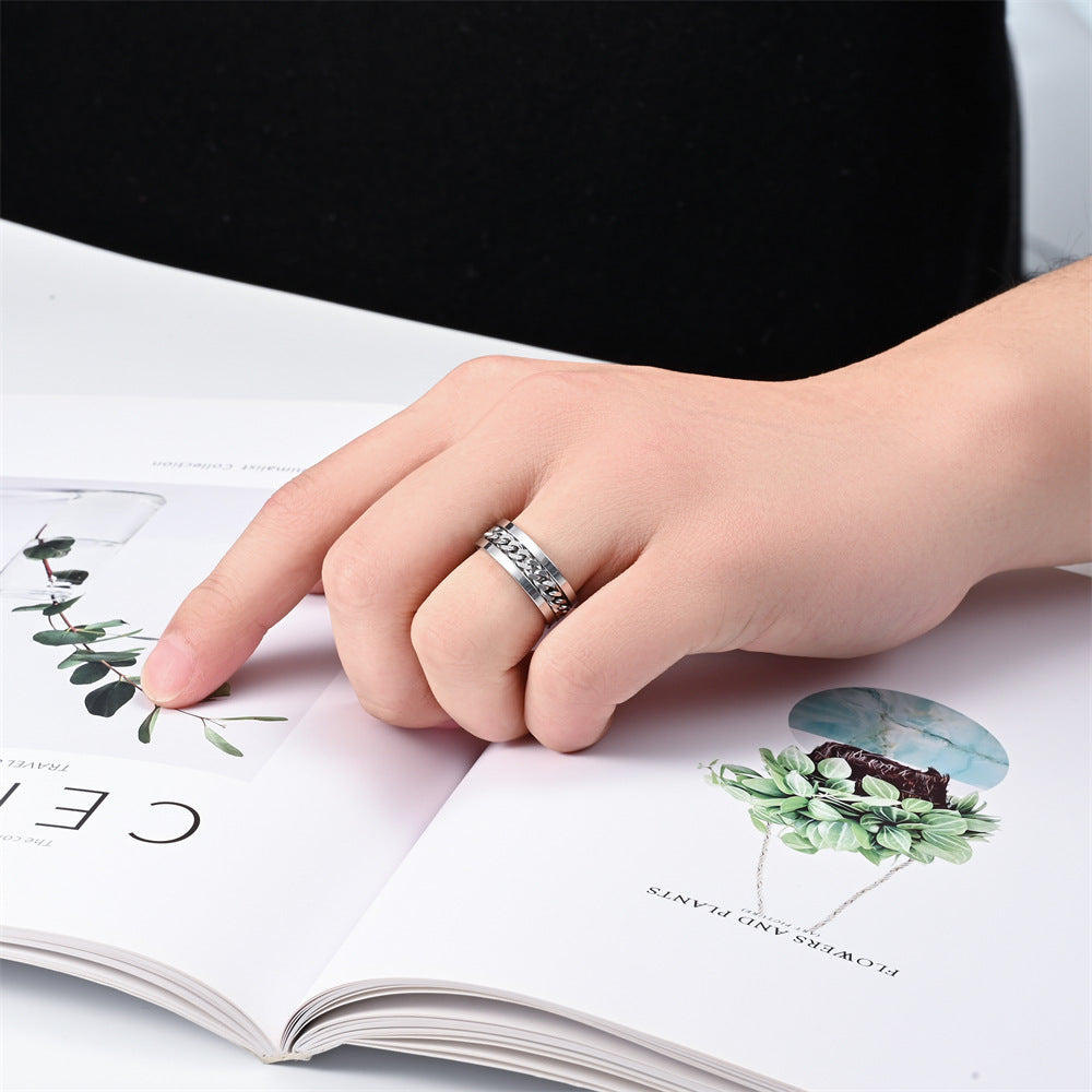 Men's Open Beer Bottle Titanium Steel Chain Rings