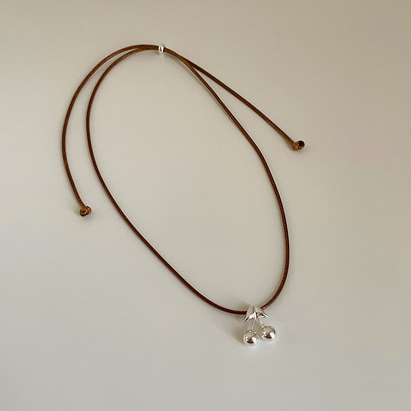 Leather String Female Niche High Sense Simple Temperamental Necklaces