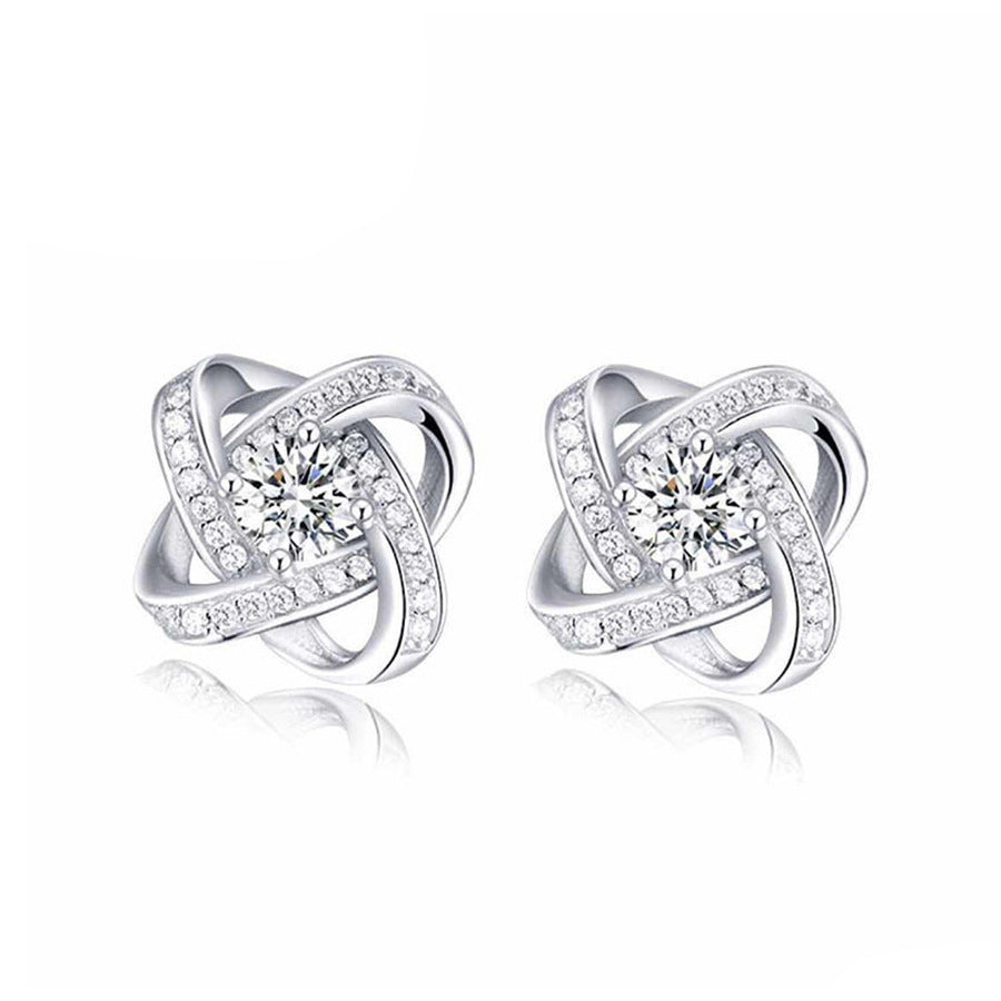 Women's Lucky Four-leaf Clover Amethyst Flower Full Rings