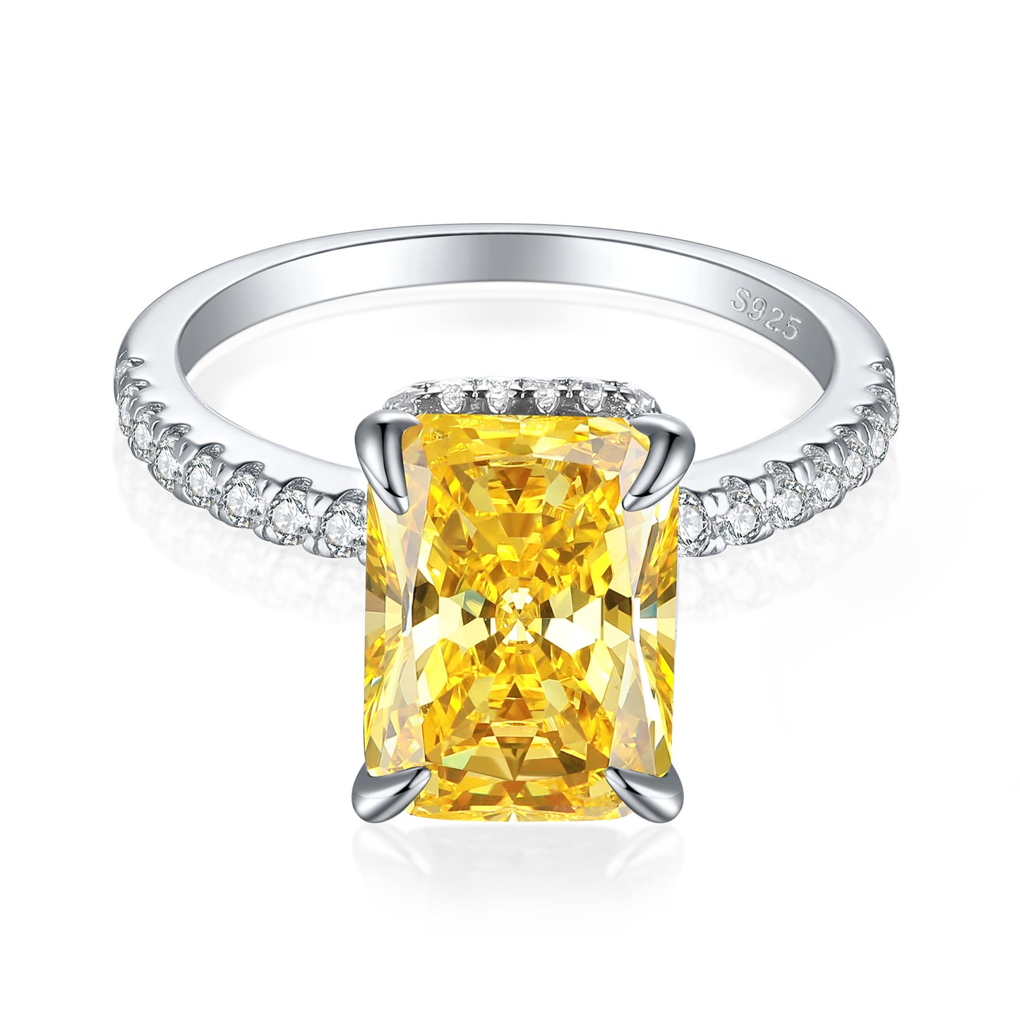 Karat High Carbon Rhinestone Female Niche Advanced Light Rings