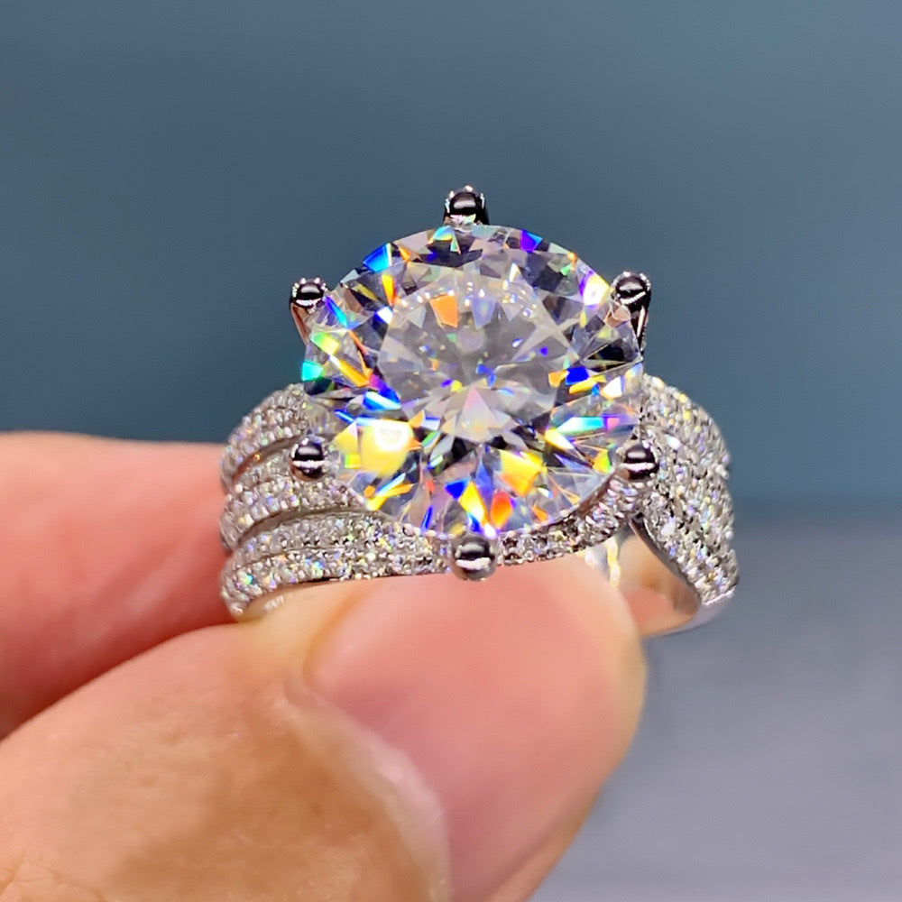 Women's Love Diamond Light Luxury Full Proposal Wedding Ring