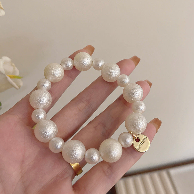 Pearl Hair Band Rubber Elegant Head Rope High Sense Female Bracelet
