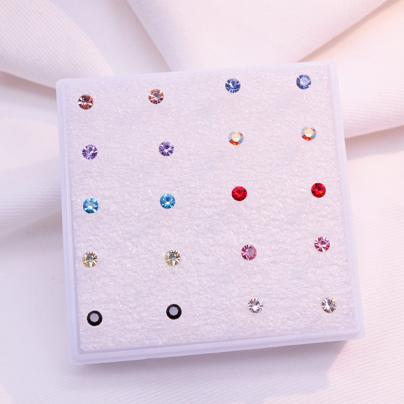 Zircon Super Flash Female Stall Spray Design Stud Earrings