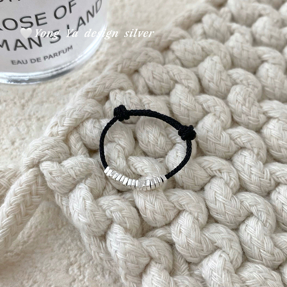 Broken Black Rope Red Exquisite Fashion Simple Rings