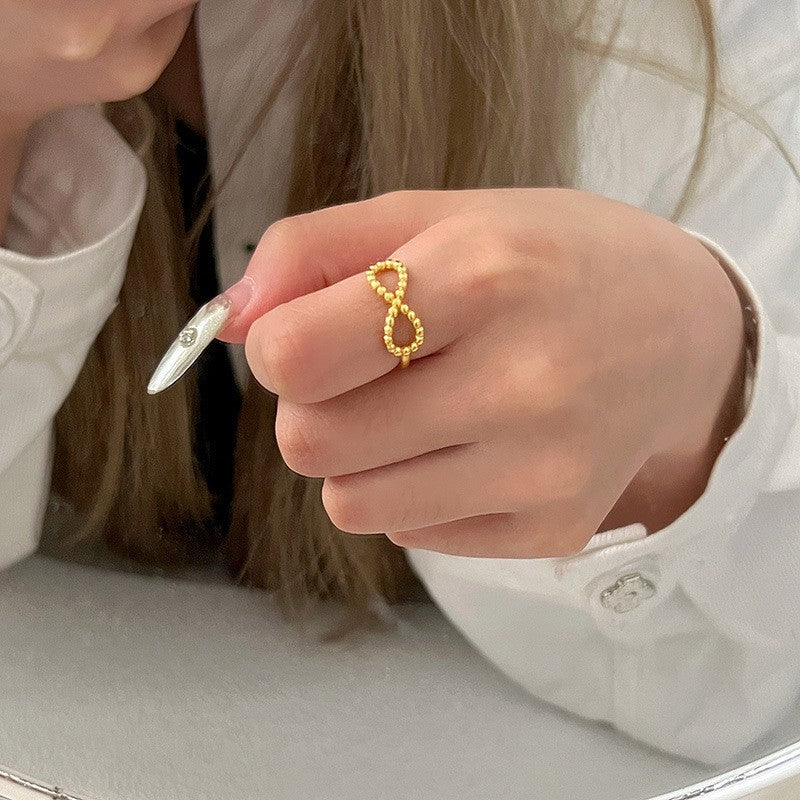 Bends Hitches Gilded Design High-grade Gold Rings