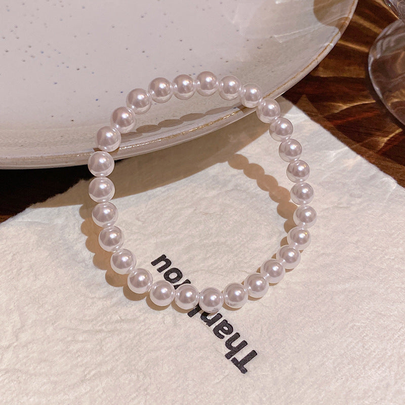 Women's High-grade Pearl Chinese Ancient Style Obsidian Beaded Bracelet