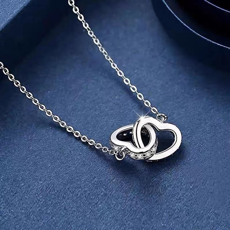 Women's Gold-plated Heart-to-heart Printed For Light Luxury Necklaces