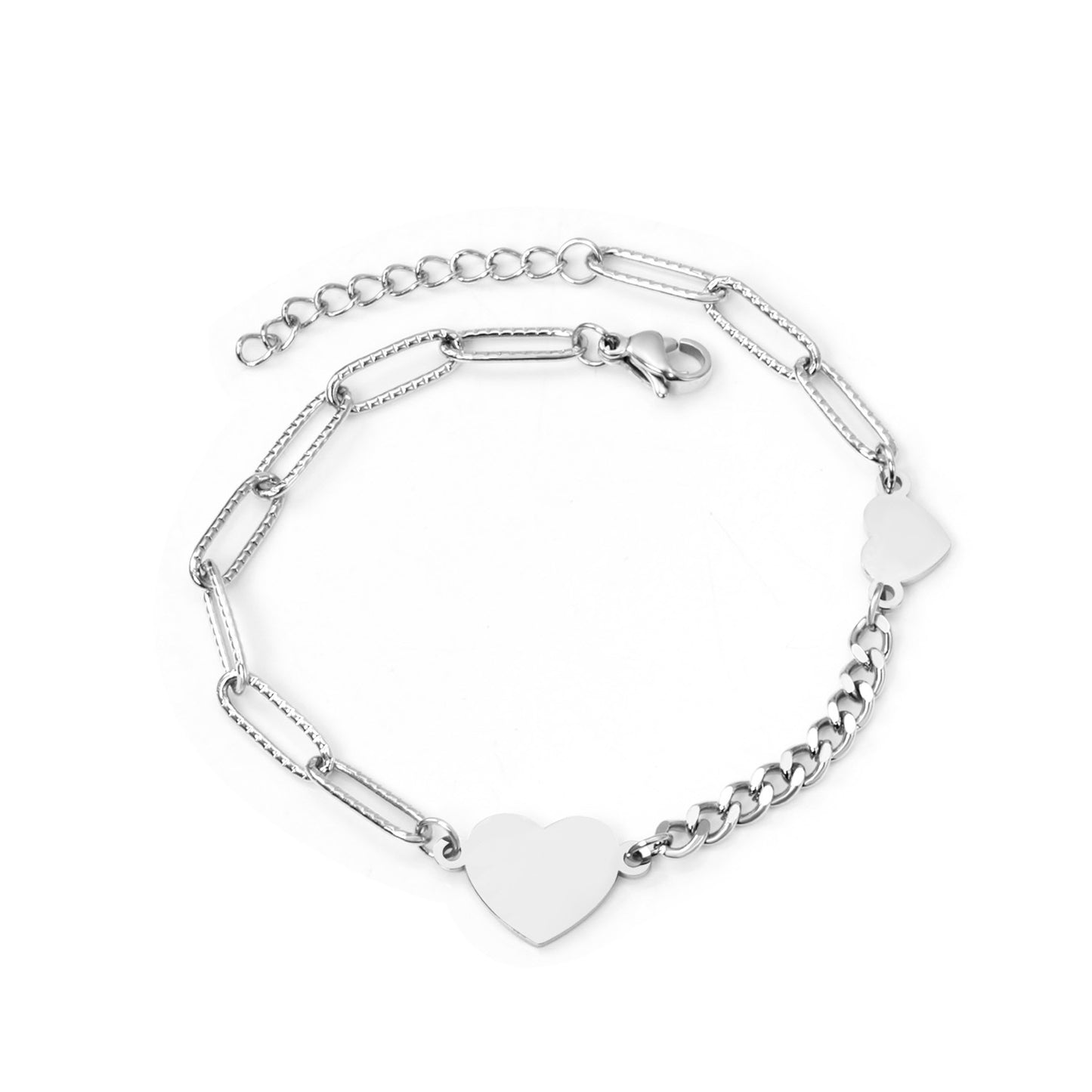 Women's Titanium Steel Personalized Creative Asymmetric Chain Bracelets