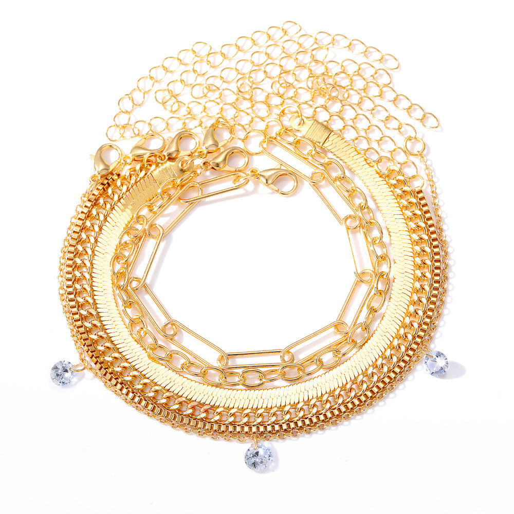 Charming Twist Glossy Irregular Punk Suit Bracelets