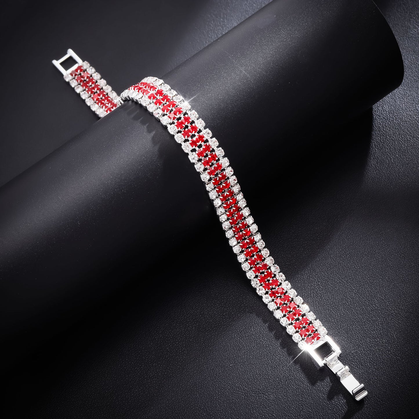 Women's Luxury Roman Crystal Gold Simple Full Diamond Bracelets