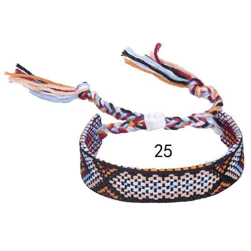 Nepal Ethnic Style Woven Colorful Tassel Lucky Friendship Bracelets