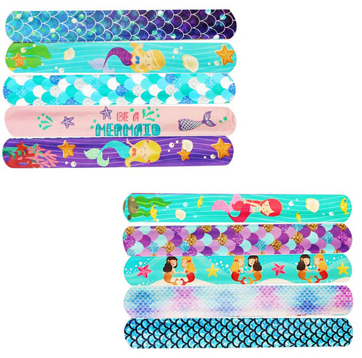 Choose Mermaid Pop Wrist Strap Slap Bracelet