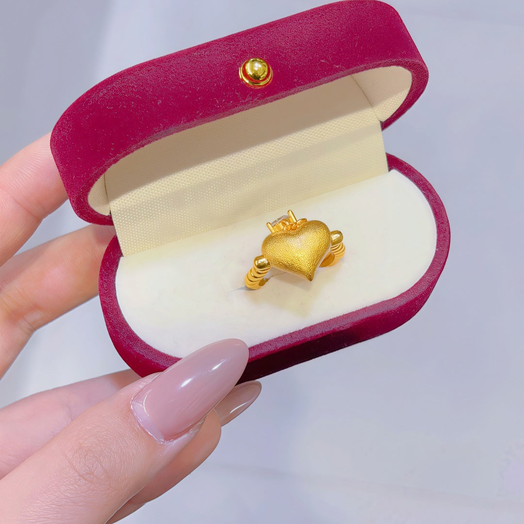 Women's Alluvial Gold Retro Affordable Luxury Design Brass Plated Fashion Ring