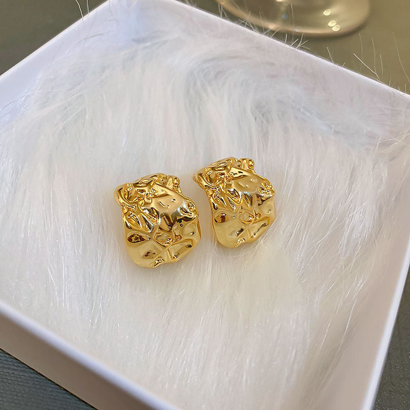 Women's Golden Light Luxury High-grade Metal Design Earrings